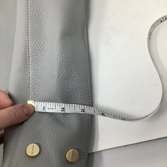 NWT Skagen Mikkeline Satchel purse grey leather *has flaw and missing crossbody* - Picture 15 of 15